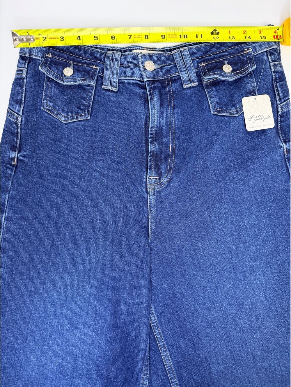Free People Women’s Jeans Keller High Rise Palazzo Size 30 - Picture 5 of 11